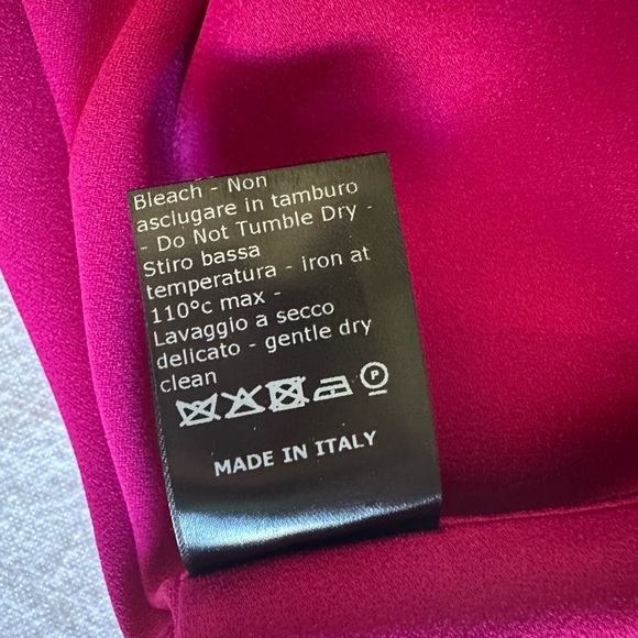 Atlein Violet Satin Crepe Asymmetrical Midi Skirt - Picture 6 of 6